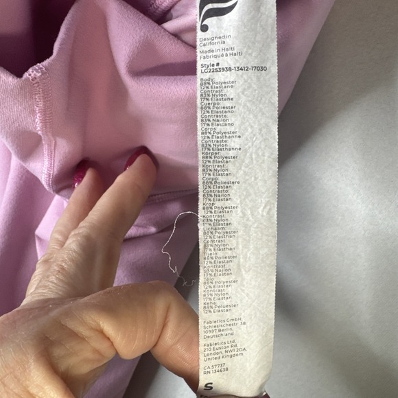 Fabletics PowerHold Pink Leggings Small High Rise Athletic Yoga Gym - Picture 8 of 8